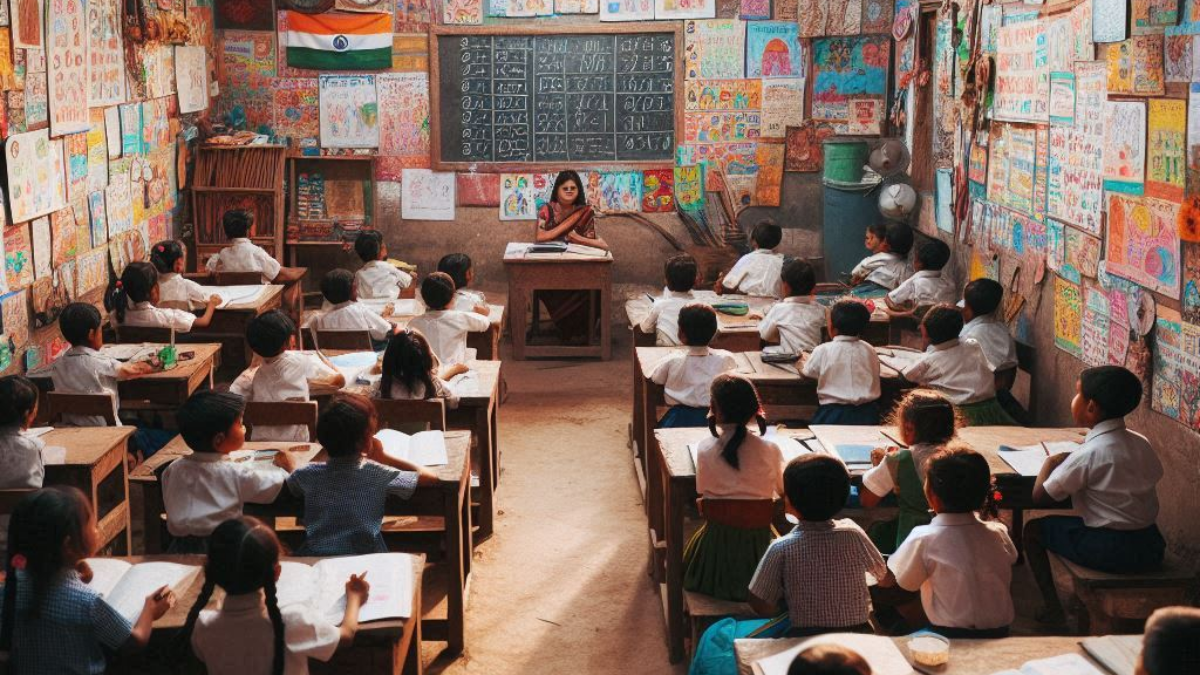 elementary school classroom in a slum mcq